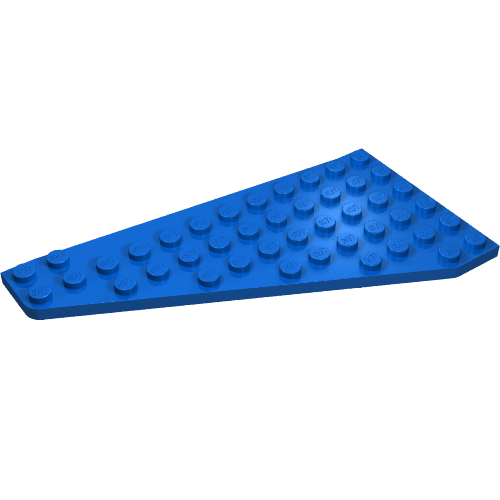 Lego Wedge, Plate 7 x 12 Wing Right / Blue