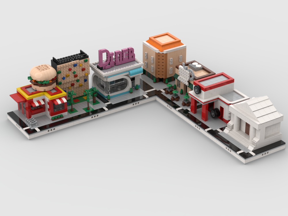 Lego Mini Modular City Extension 1.1 | build from 7 MOCs