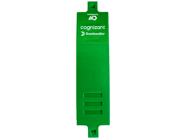 Lego Technic, Panel Curved 3 x 13 with White 'CoreWeave', 'cognizant' and 'Bombadier' Logos Pattern (Sticker) - Set 42240