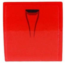 Lego Slope, Curved 2 x 2 x 2/3 with Black and Dark Red Air Vent Pattern (Sticker) - Set 75890 / Red