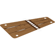 Lego Roof, Tattered, Patched, with Corner Holes / Trans-Clear