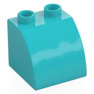 Lego Duplo Brick 2 x 2 x 1 1/2 with Curved Top / Bright Light Orange
