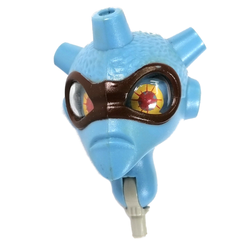 Lego Large Figure Head, with Pin, Nepol, Medium Blue Bumps