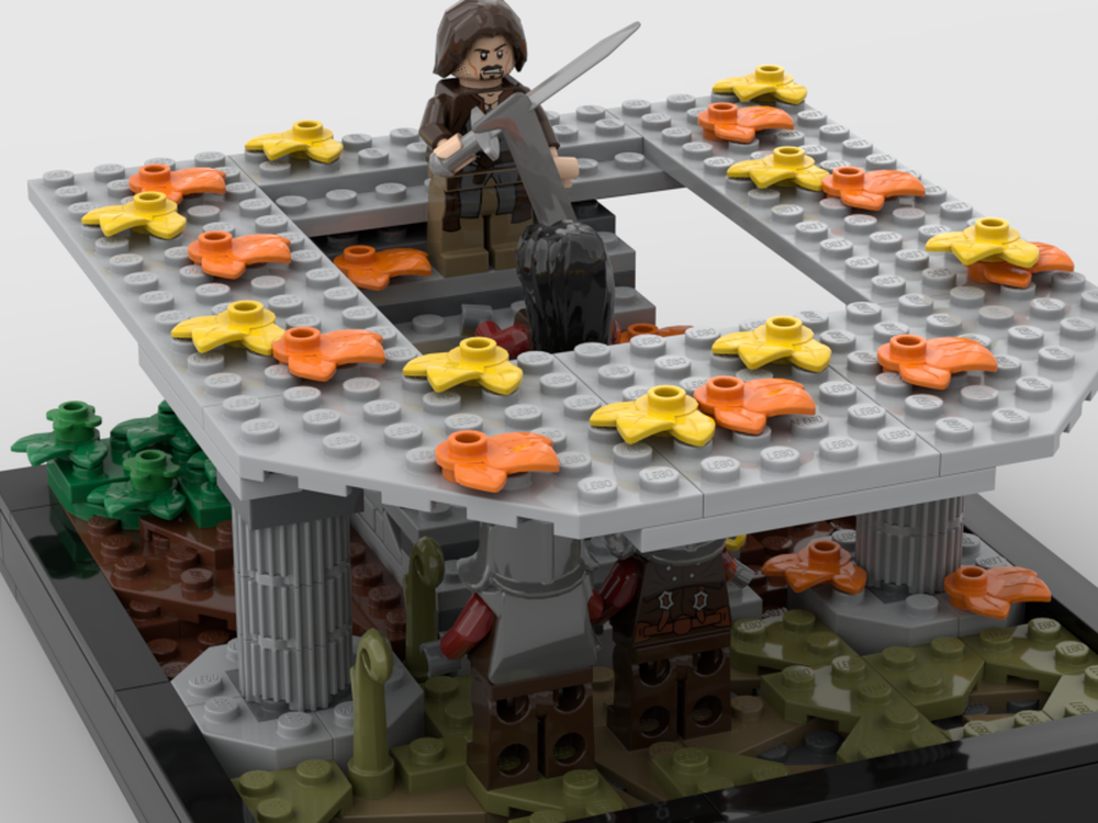 Lego Aragorn Vs Uruk Hai on Amon Hen Diorama MOC