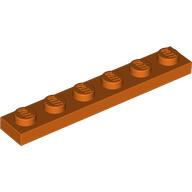 Lego Plate 1 x 6 / Reddish Orange