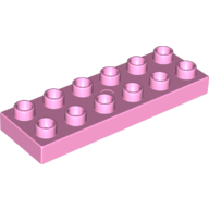 Lego Duplo Plate 2 x 6 / Bright Pink