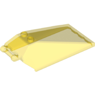 Lego Windscreen 8 x 4 x 2 with Handle and 2 Studs [Solid Studs] [Plain] / Trans-Yellow