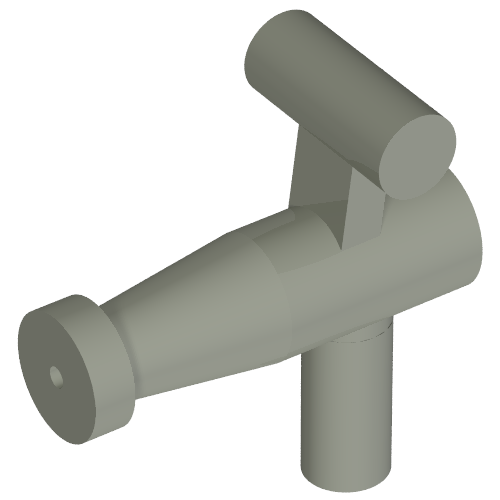 Lego Minifig Hose Nozzle T Handle with 24L String / Light Gray