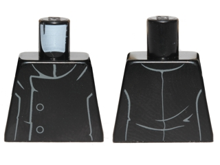Lego Torso SW Jacket with Silver Side Buttons Pattern (Bith Musician) / Black