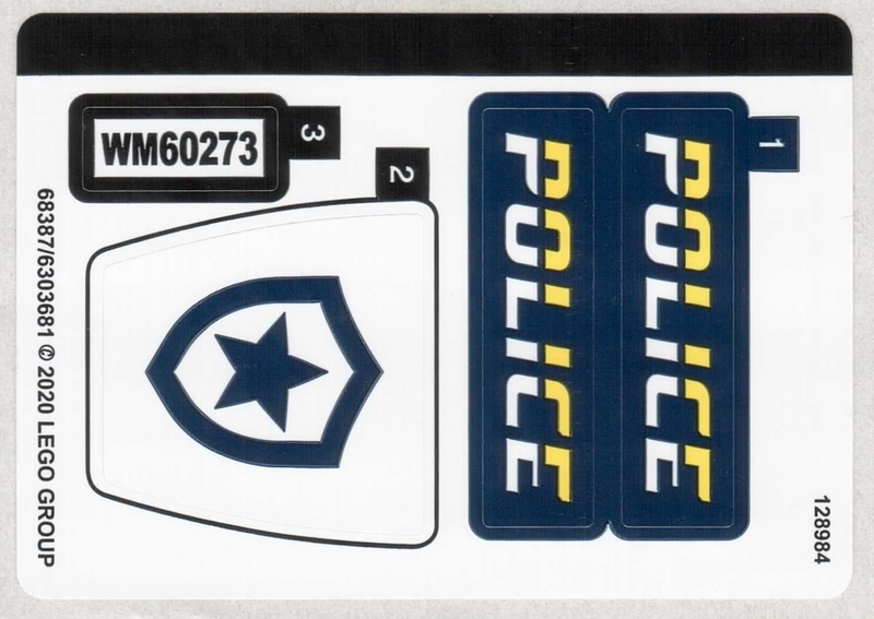 Lego Sticker Sheet for Set 60273-1