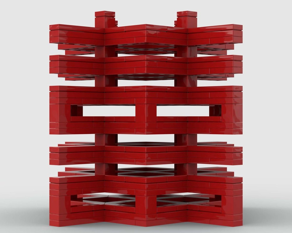 Lego Chinese Character：Big Cross Happiness Container