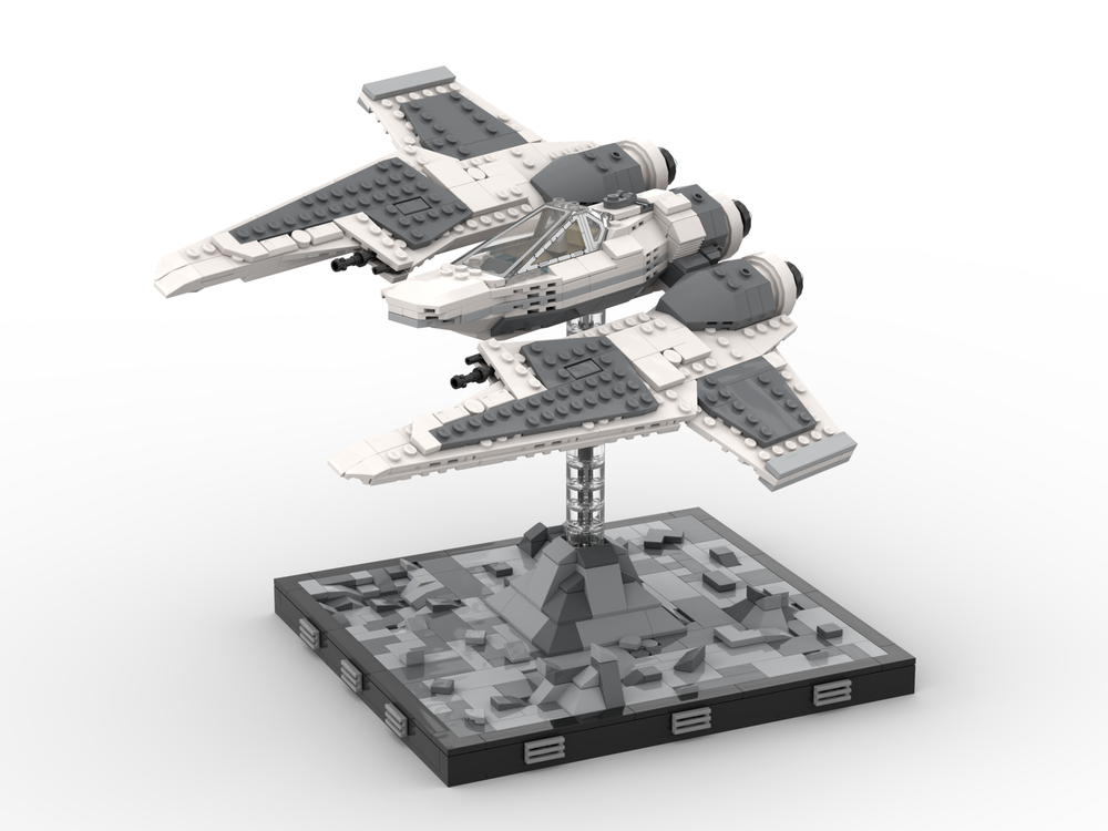 Lego Mandalorian Fang Fighter MOD + flight stand