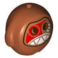 Lego Pillow Plush Toy, Kakamora with Nougat Face, White Sharp Teeth, Red Paint / Dark Orange