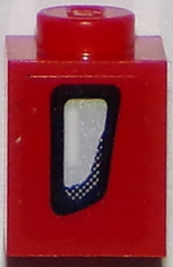 Lego Brick 1 x 1 with Camaro Air Vent / Fog Light Pattern Model Right Side (Sticker) - Set 75874