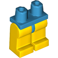 Lego Hips and Yellow Legs / Dark Azure