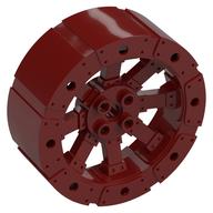 Lego Wheel Wagon Viking with 12 Holes [7 Studs Diameter] / Dark Red