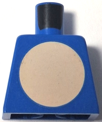 Lego Torso Tan Circle Stomach, Black Spines and Tail on Back Pattern / Blue