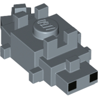 Lego Creature, Silverfish with Black Eyes Print / Sand Blue
