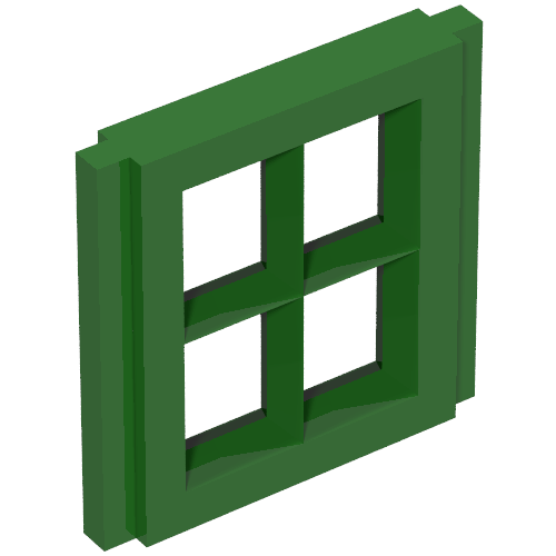 Lego Window Pane 1 x 2 x 2 for Slotted Bricks / Vintage Green