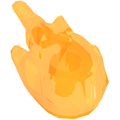 Lego Wave / Power Burst / Flame Blaster with Handle / Trans-Orange