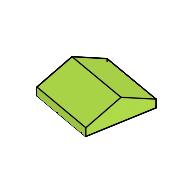 Lego Brick Sloped 33° 2 x 2 Double / Lime