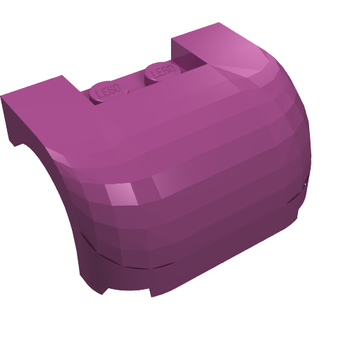 Lego Vehicle Body, Wheel Arch / Mudguard 3 x 4 x 1 2/3 Curved Front / Magenta
