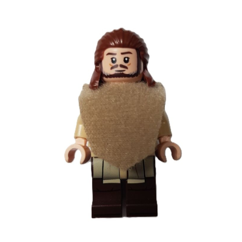 Lego Qui-Gon Jinn, Poncho, Dark Brown Beard