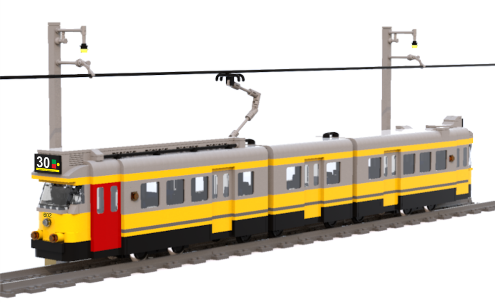 Lego Amsterdam tram Yellow