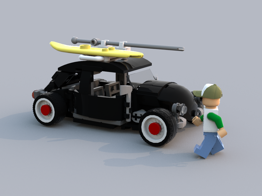 Lego VW Beetle Volksrod Minifigure size