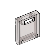 Lego Box 2 x 2 x 2 Door with Slot / Trans-Brown