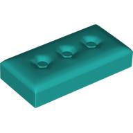 Lego Duplo Tile 2 x 4 with Cushion Pattern / Dark Turquoise
