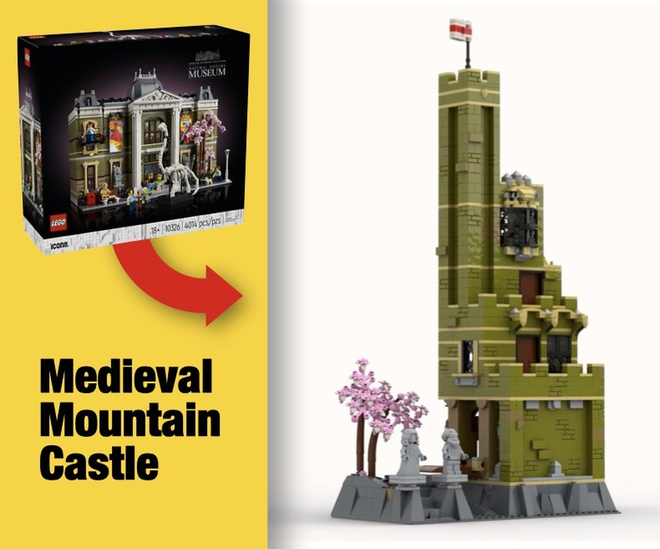Lego Medieval Mountain Castle