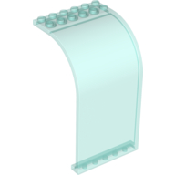 Lego Panel 6 x 6 x 9 Curved Top / Trans-Light Blue