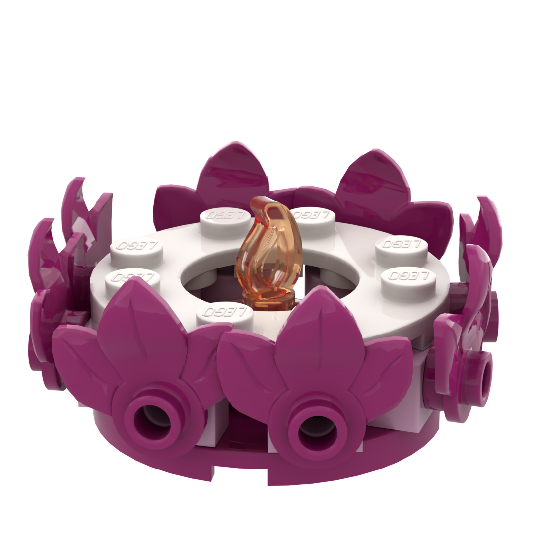 Lego Magenta Flower Candle