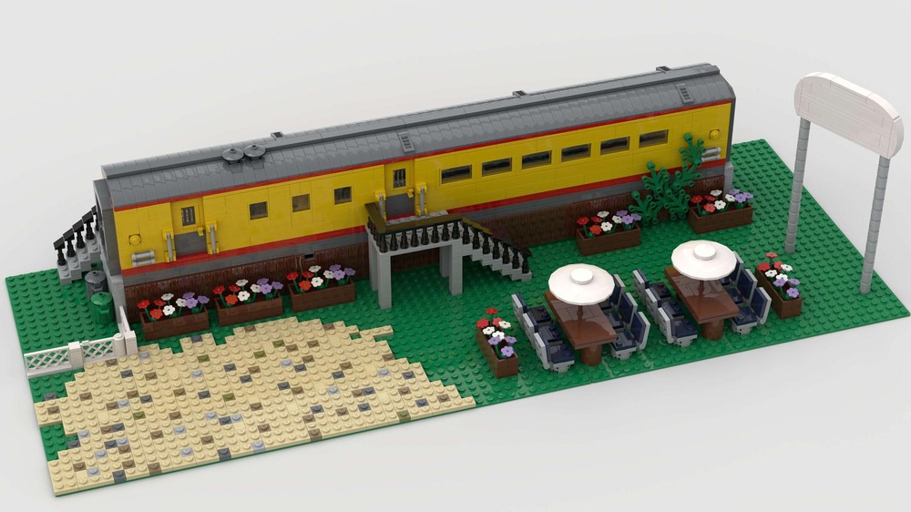 Lego Repurposed Union Pacific diner coach