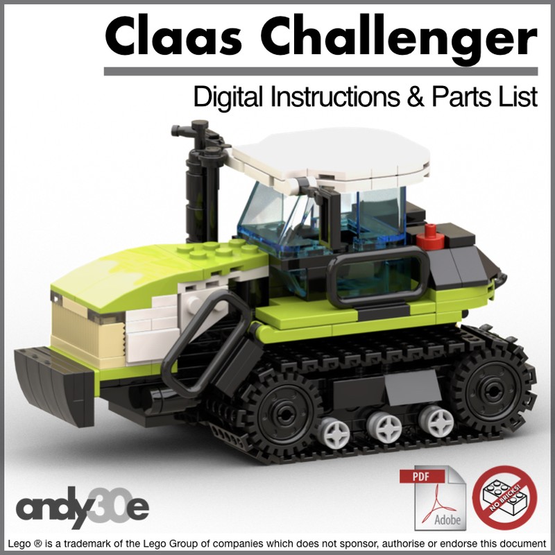 Lego Claas Challenger 65E Crawler Tractor