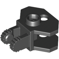 Lego Hinge 1 x 2 Locking with 2 Fingers and Towball Socket, 9 Teeth / Black
