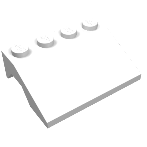 Lego Wheel Arch, Mudguard, Slope 3 x 4 / White