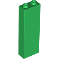 Lego Brick 1 x 2 x 5 with Hollow Studs / Green