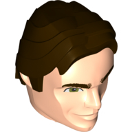 Lego Large Figure Head Han Solo / Light Nougat