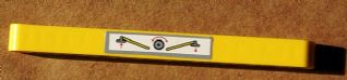 Lego Technic, Liftarm Thick 1 x 11 with Outriggers Pattern (Sticker) - Set 8421