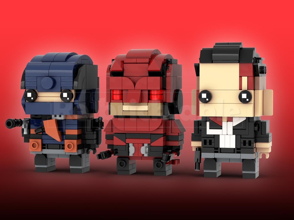 Lego Daredevil, Punisher and Bullseye Brickheadz LEGO MOC - Marvel Studios Daredevil Born Again