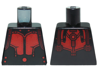 Lego Torso Ant-Man Dark Red Body Suit Pattern / Black