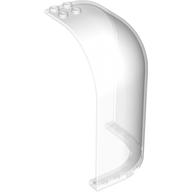 Lego Panel 6 x 6 x 9 Corner Convex with Curved Top / Trans-Clear