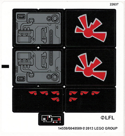 Lego Sticker Sheet for Set 75018-1