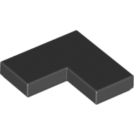 Lego Tile 2 x 2 Corner / Black