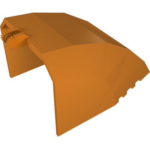 Lego Windscreen 8 x 6 x 4 Canopy with Hinge / Orange