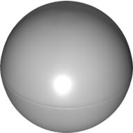 Lego Ball, Hard Plastic, 51mm (approx. 6 studs diameter) / Light Bluish Gray