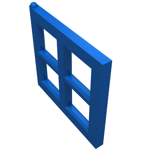 Lego Window 2 x 4 x 3 Pane / Blue