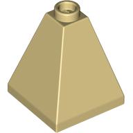 Lego Brick Sloped 75° 2 x 2 x 2 Quadruple Convex / Tan